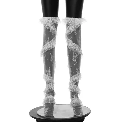 Women Fashion Sexy Lace Swivel Lace Over-The-Knee Stockings