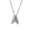 Party Balloon Alphabet Pendant Necklace-Steel-A