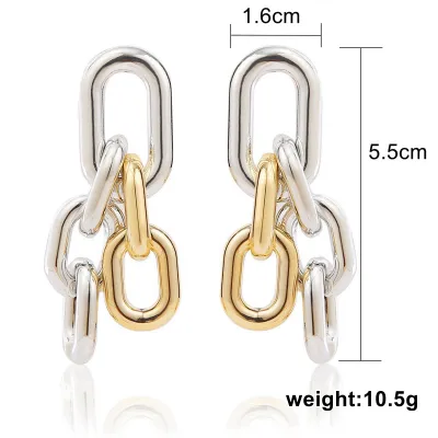 Creative Metal Acrylic Geometric Earrings