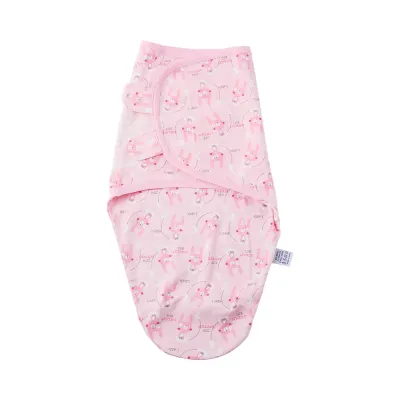 Newborn Cute Cartoon Floral Print Wrap Swaddle Sleeping Bag