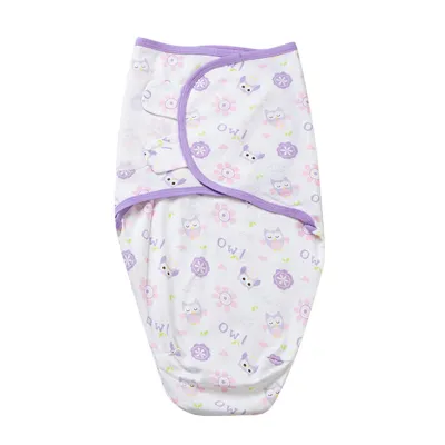Newborn Cute Cartoon Floral Print Wrap Swaddle Sleeping Bag