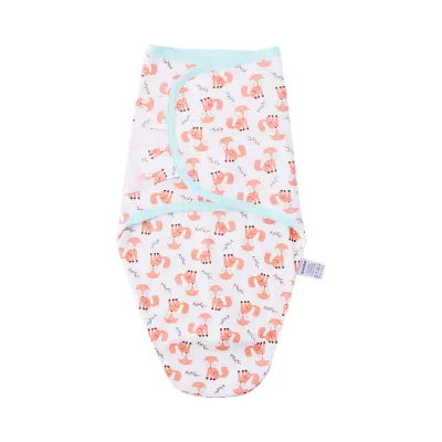 Newborn Cute Cartoon Floral Print Wrap Swaddle Sleeping Bag