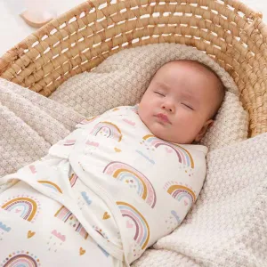 Newborn Cute Cartoon Floral Print Wrap Swaddle Sleeping Bag