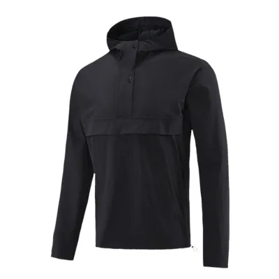 Men Plus Size Solid Color Long Sleeve Hooded Casual Sports Jacket