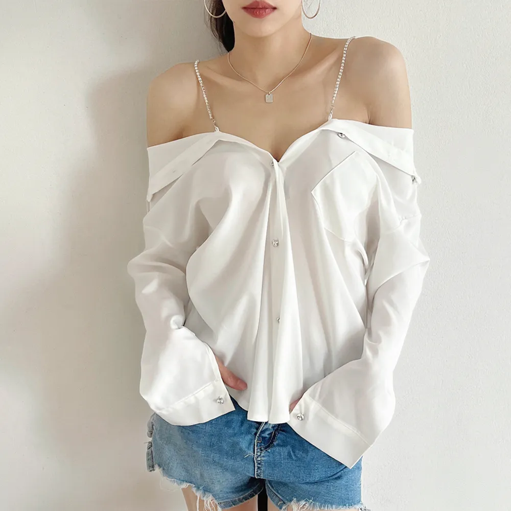 Sexy Off-Shoulder Women Loose Blouse Cardigan