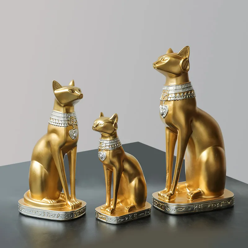 Creative Egyptian Cat Resin Home Decoration