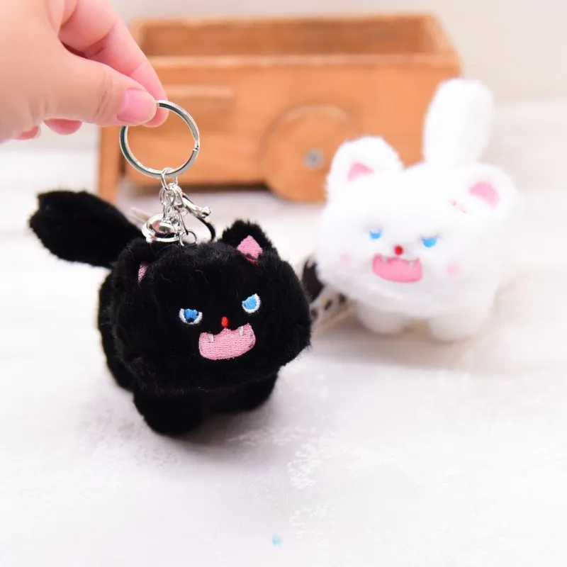 Cute Cat Plush Crystal Super Soft Keychain 10cm
