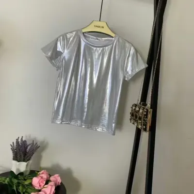 Women's Viscose Commuter Wind Loose Fit Round Neck Short Sleeve T-Shirt