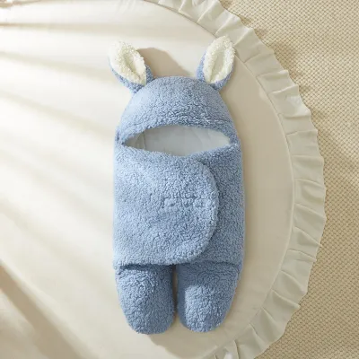 Fall Winter Newborn Cute Cartoon Animals Fleece Wrap Swaddle Sleeping Bag