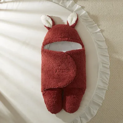 Fall Winter Newborn Cute Cartoon Animals Fleece Wrap Swaddle Sleeping Bag