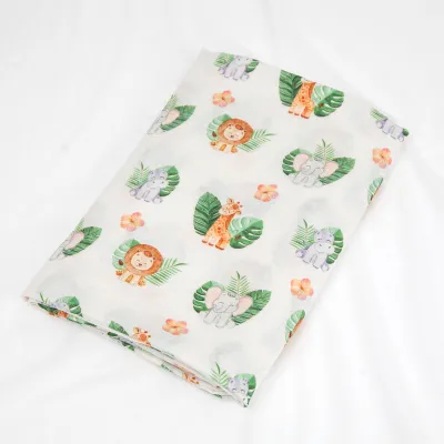 Newborn Cute Cartoon Floral Print Wrap Swaddle