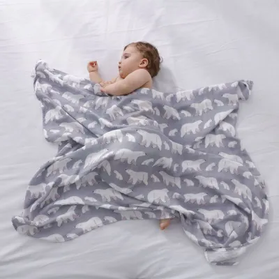 Newborn Cute Cartoon Floral Print Wrap Swaddle