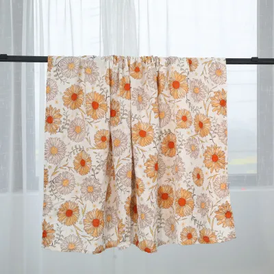 Newborn Cute Cartoon Floral Print Wrap Swaddle