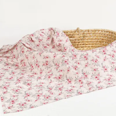 Newborn Cute Cartoon Floral Print Wrap Swaddle