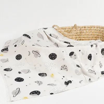 Newborn Cute Cartoon Floral Print Wrap Swaddle