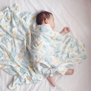 Newborn Cute Cartoon Floral Print Wrap Swaddle