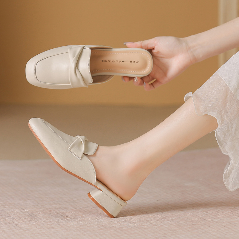 Wholesale Summer Women Fashion Cover Toe Low Heeled Slip-On