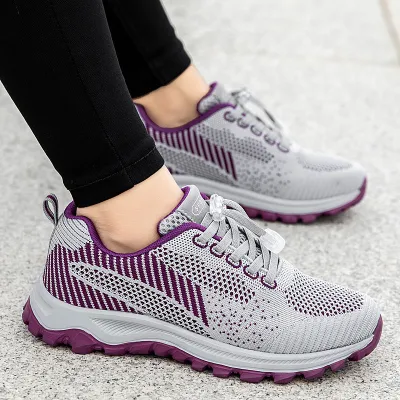 Women Fashion Plus Size Breathable Light Walking Sneaker Mesh