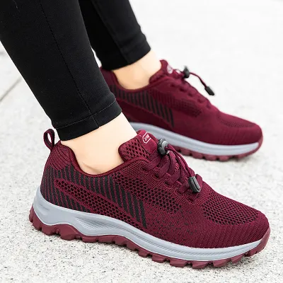 Women Fashion Plus Size Breathable Light Walking Sneaker Mesh