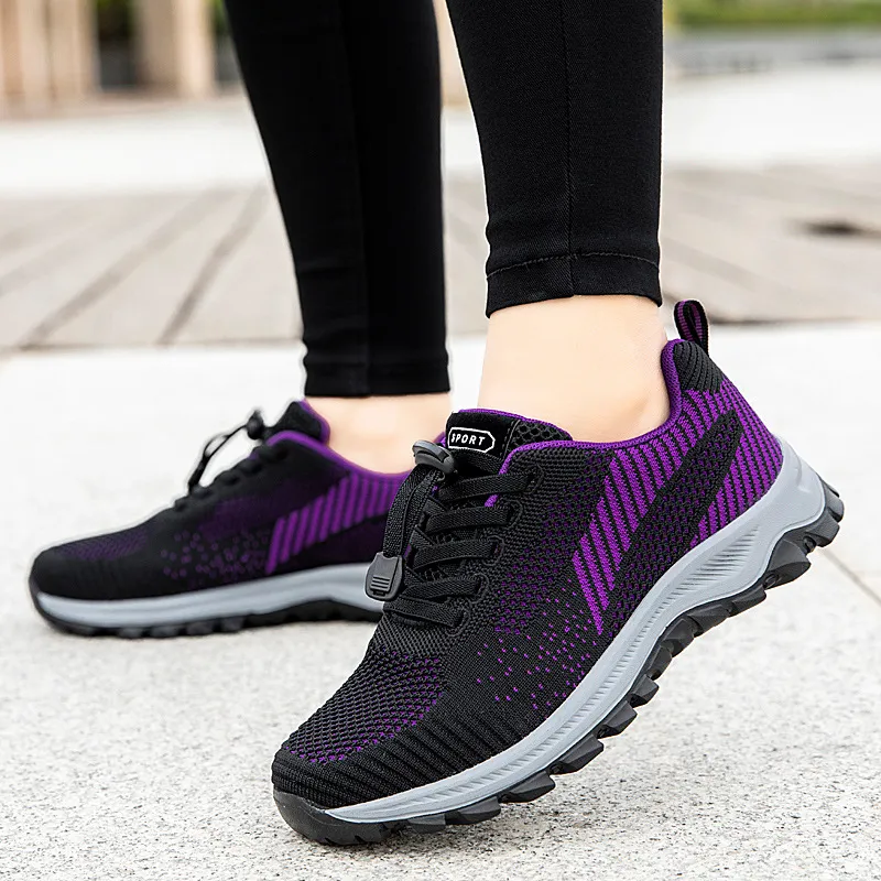 Women Fashion Plus Size Breathable Light Walking Sneaker Mesh