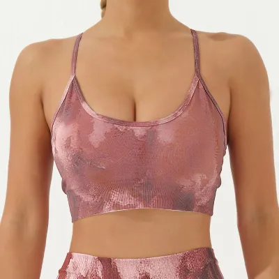 Women Yoga Tie-Dye Print Sports Bra