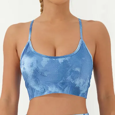 Women Yoga Tie-Dye Print Sports Bra