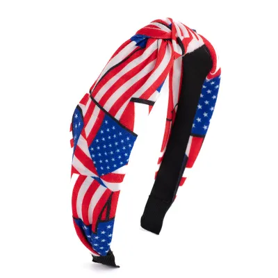 Women Fashion American Independence Day Flag Printed Headband