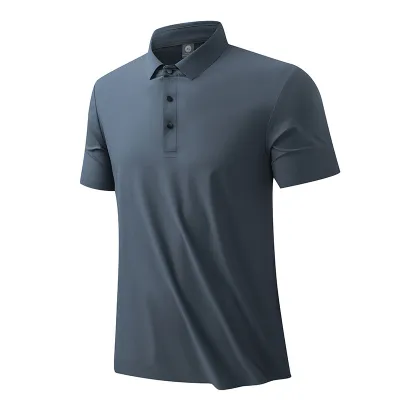 Men Summer Quick-Drying Ice Silk Golf Seamless Printing Custom Polo Shirt