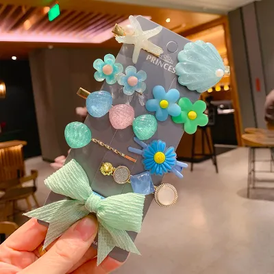 Kids Girls Sweet Cartoon Flower Fruit Bow Hairpin Duckbill Clip