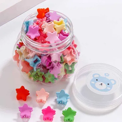 Kids Girls Cute Sweet Star Flower Heart Acrylic Hairpin