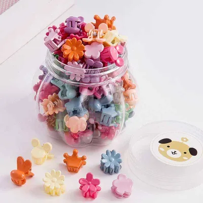 Kids Girls Cute Sweet Star Flower Heart Acrylic Hairpin
