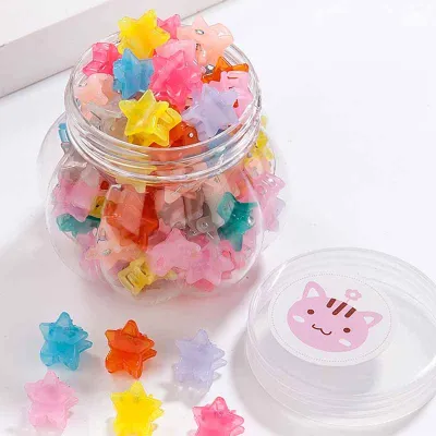 Kids Girls Cute Sweet Star Flower Heart Acrylic Hairpin