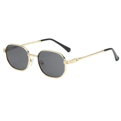 Vintage Small Frame Square Metal Sunglasses