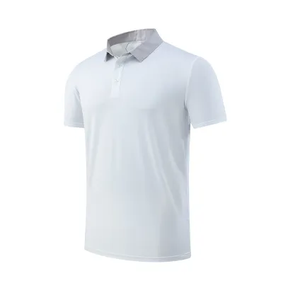 Men Ice Silk Short-Sleeved Summer Quick-Drying Plus Size Loose Sports Golf Shirt Custom