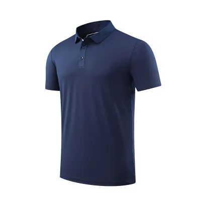 Men Ice Silk Short-Sleeved Summer Quick-Drying Plus Size Loose Sports Golf Shirt Custom
