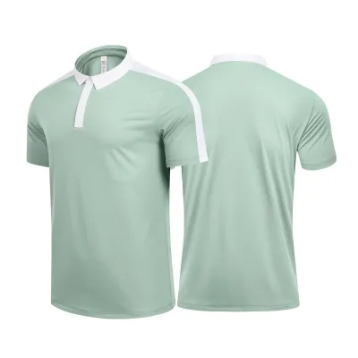 Summer Unisex Men Outdoor Sports Quick-Drying Contrast Color Polo Shirt
