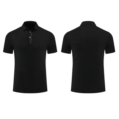 Unisex Quick-Drying Ice Silk Solid Color Short-Sleeved Summer Outdoor Sunscreen Breathable Polo Shirt