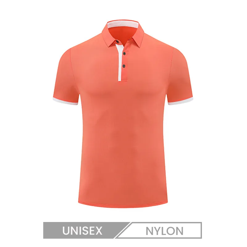 Men Women Short Sleeve Golf Nylon Quick-Drying Sports Polo Shirt