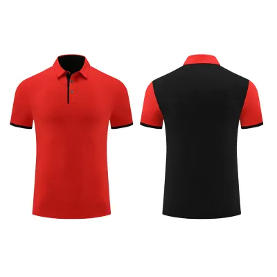 Men Women Unisex Summer Cool Breathable Anti-Wrinkle Short Sleeve Lapel Sports Polo Shirt