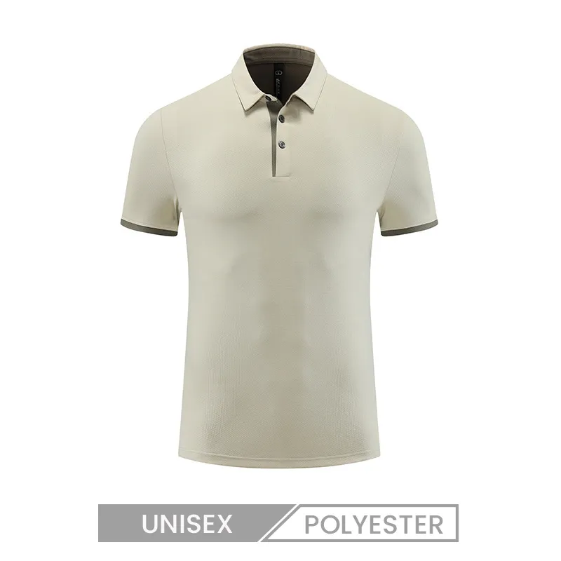 Men Women Unisex Summer Cool Breathable Anti-Wrinkle Short Sleeve Lapel Sports Polo Shirt