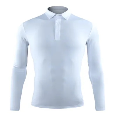 Long-Sleeved Short-Sleeved Men Summer Quick-Drying Fitness Elastic Gym Training Golf Polo Short