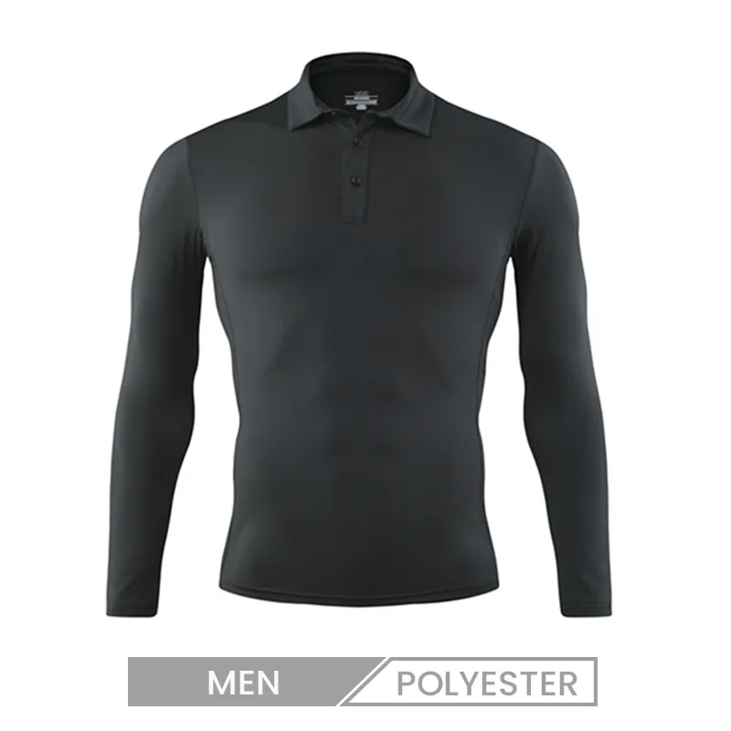 Long-Sleeved Short-Sleeved Men Summer Quick-Drying Fitness Elastic Gym Training Golf Polo Short