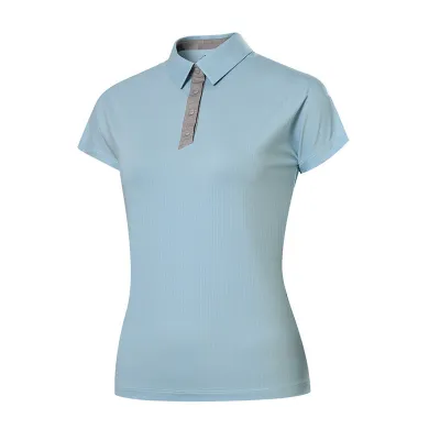 Summer Golf Jersey Women Slim-Fit Stretch Quick-Drying Short-Sleeved Polo Shirt