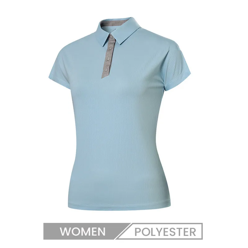 Summer Golf Jersey Women Slim-Fit Stretch Quick-Drying Short-Sleeved Polo Shirt