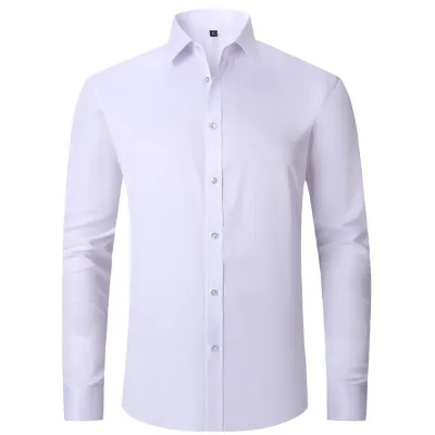 Men Non-Ironing Anti-Wrinkle Four-Sided Stretch Dress Shirt Custom