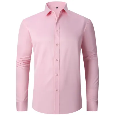 Men Non-Ironing Anti-Wrinkle Four-Sided Stretch Dress Shirt Custom