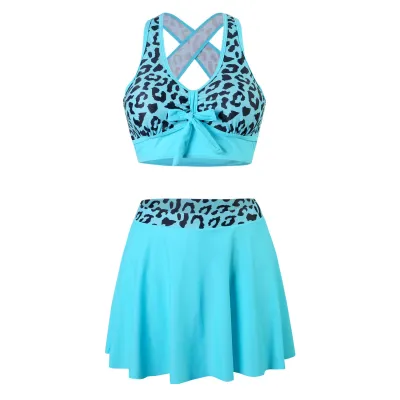 Women Fashion Print Tankini Swimwear Set
