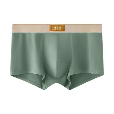 Men Casual Basic Plus Size Cotton Mid Waist Color Matching Boxer Pants