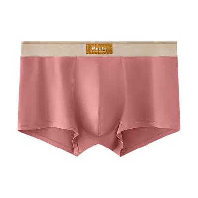 Men Casual Basic Plus Size Cotton Mid Waist Color Matching Boxer Pants