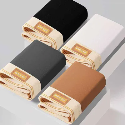 Men Casual Basic Plus Size Cotton Mid Waist Boxer Pants Solid Color